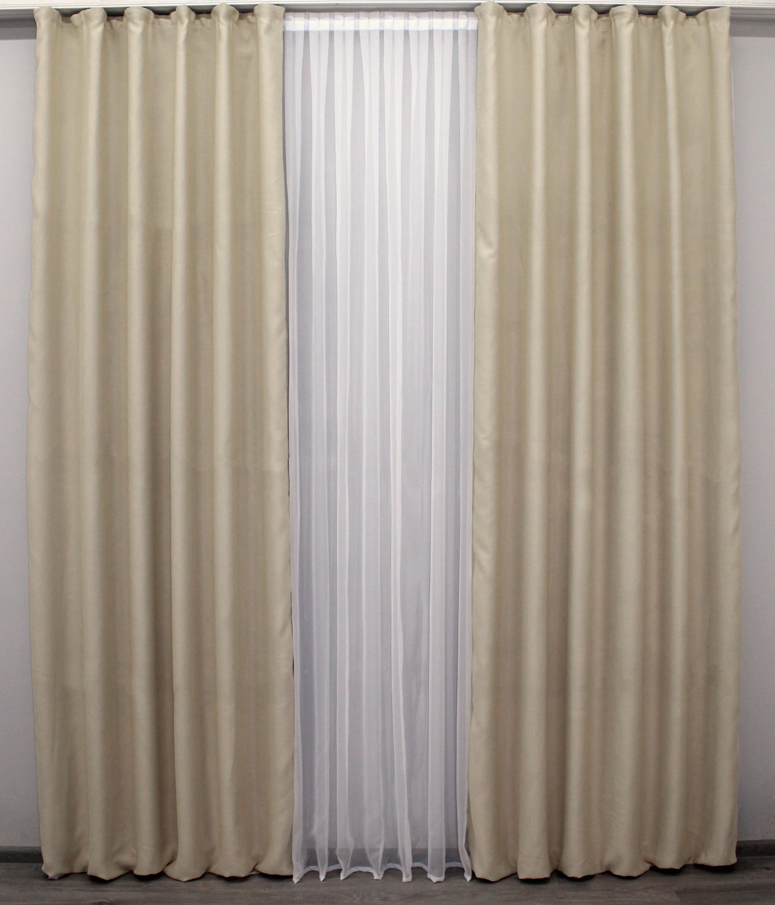 Комплект штор VR-Textil Bagema Rvs № 1007ш 100х270 см 2 шт. Кремовий (31-500) - фото 3