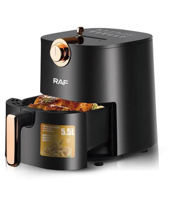 Мультипечь RAF R-5218 без масла электрическая 5,5 л 2000 Вт Черная