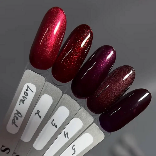 Подарочный набор гель-лаков Saga Professional 5 шт. Love Red (2502913406)