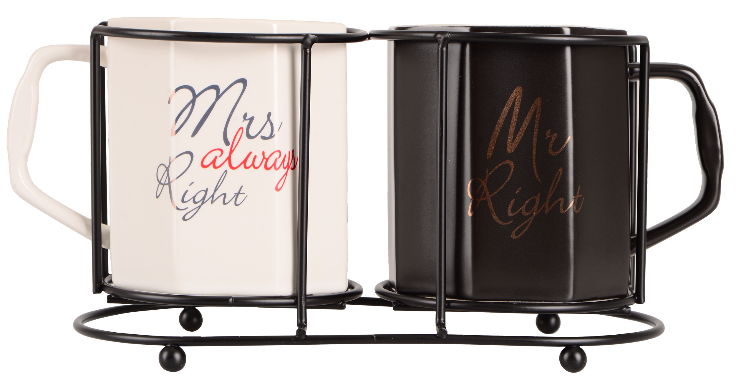 Набір чашок LED RIGHT COUPLE 2Х на металевій підставці 400 мл (UG-B060364)