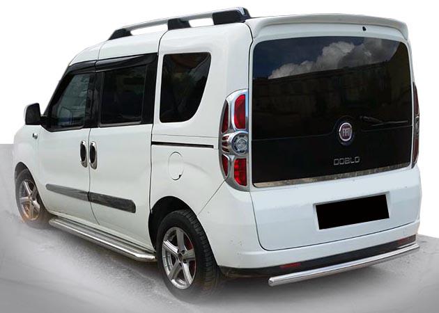 Задняя дуга AK002 CAN для Fiat Doblo II 2010-2022 гг. нержавеющая сталь Хром