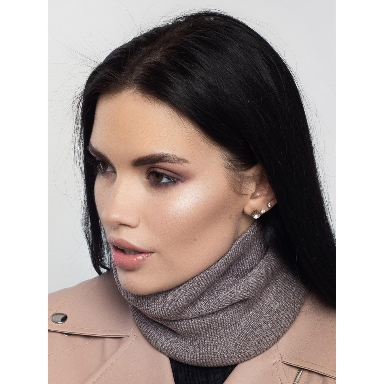 Снуд женский шерстяной Leks Диалог one size Бежевый меланж - фото 1 Снуд женский шерстяной Leks Диалог one size Бежевый меланж - фото 1