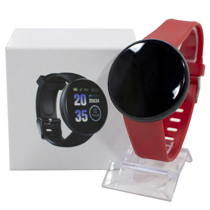 Смарт-часы Smart Watch D18 Bluetooth Android IOS Red - фото 2