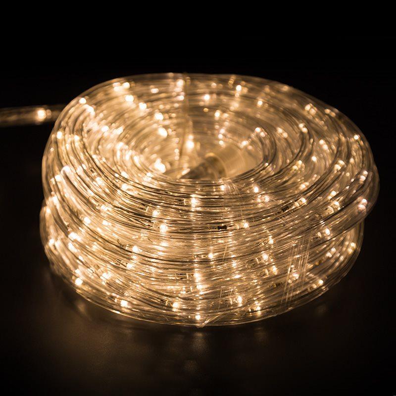 Светодиодная уличная гирлянда-лента 20 м 720 LED с переходником Теплый белый