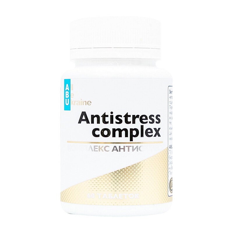 Комплекс від стресу з валеріаною і мелісою 7 рослинних екстрактів ABU Antistress Complex 60 табл.