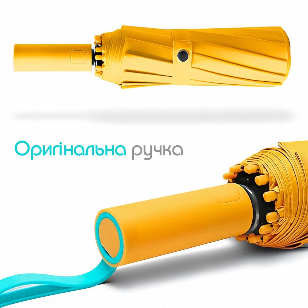 Парасолька автоматична двошарова від дощу і сонця LOSSO Elite 105 см Жовтий (526301999 ) - фото 3 Парасолька автоматична двошарова від дощу і сонця LOSSO Elite 105 см Жовтий (526301999 ) - фото 3