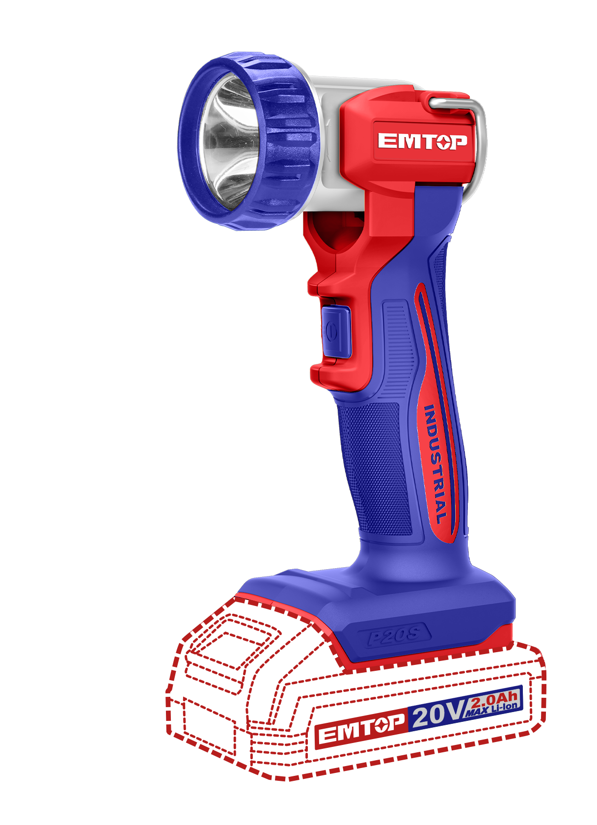 Фонарь аккумуляторный EMTOP ELWLI2058 без АКБ и ЗУ