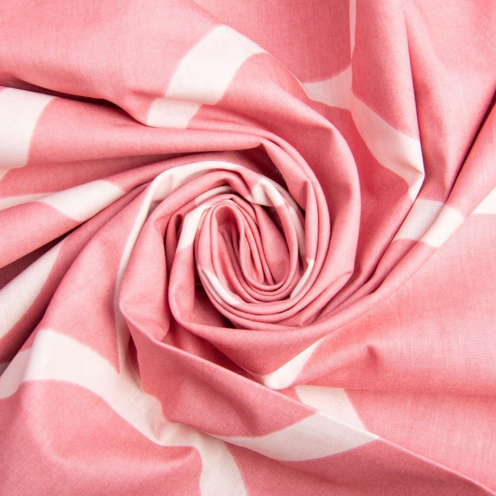 Ткань бязь ранфорс для постельного белья 20311 v-02 Волны 2,4 м Темно-розовый (24923)