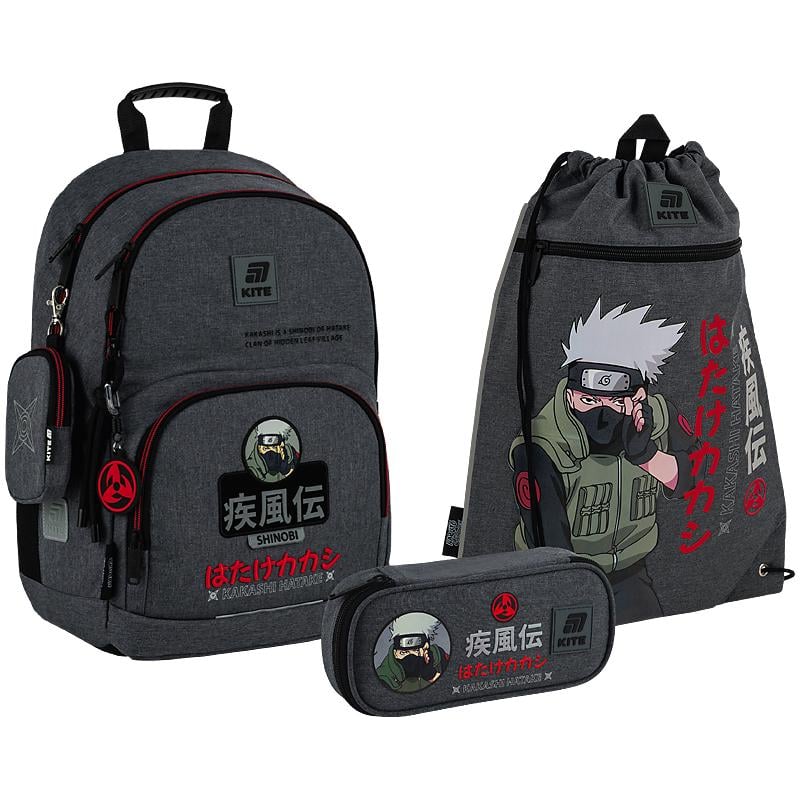 Школьный набор KITE Education Naruto Shippuden SET NR25-585M-1 рюкзак/пенал/сумка