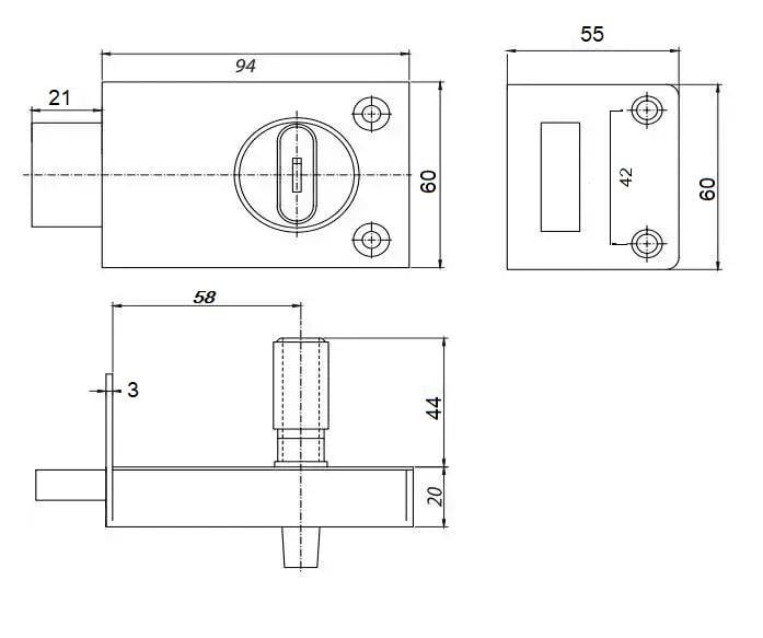 Замок дверной накладной Sofia 14-47 аналог Мотор Сич ЗН-1 - фото 5 Замок дверной накладной Sofia 14-47 аналог Мотор Сич ЗН-1 - фото 5