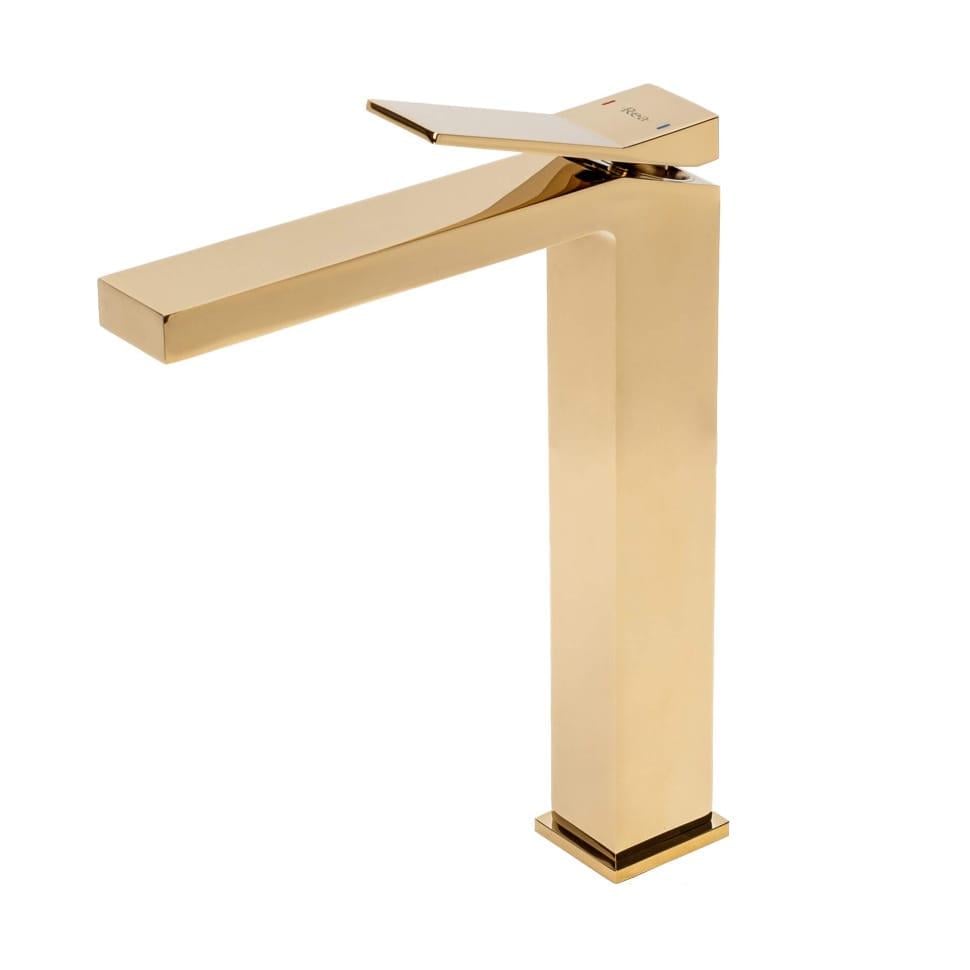 Змішувач для раковини Rea Duet одноважільний Золотий (REA-B4415) Змішувач для раковини Rea Duet одноважільний Золотий (REA-B4415)