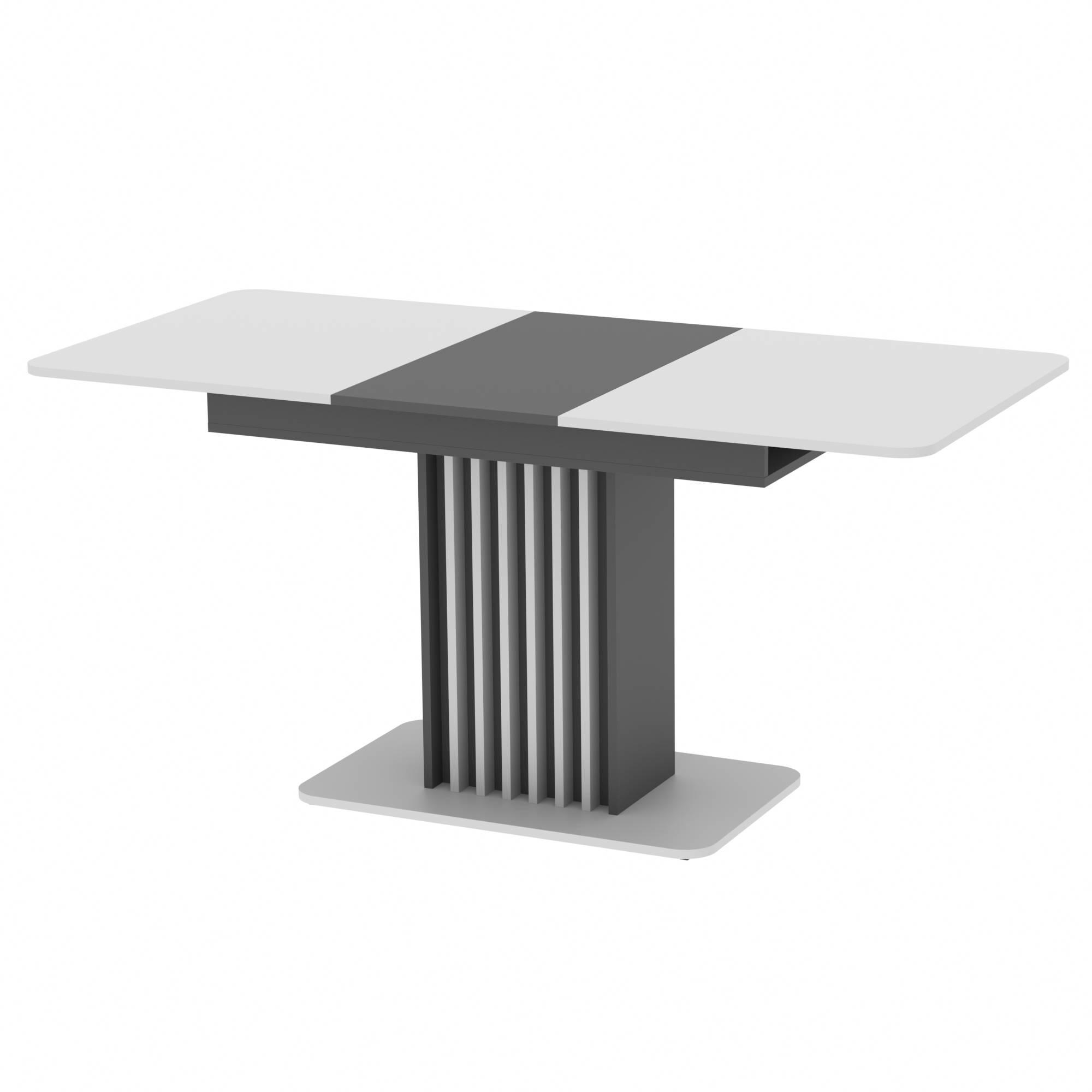 Обеденный стол раздвижной Неман ФОРЕСТ Белый/Графит (3506620)