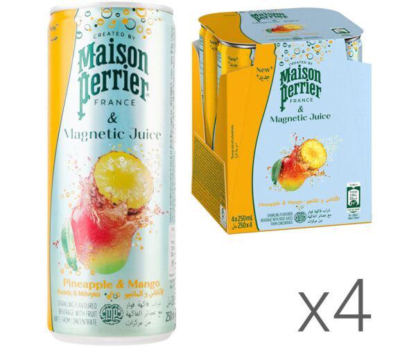 Вода сокосодержащая со вкусом ананаса и манго PERRIER juice 4 шт. х 0,25 л (18398) - фото 2