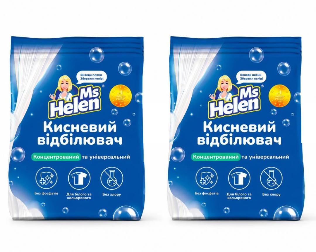 Порошок Отбеливатель кислородный Ms Helen для цветных и белых тканей 0,9 кг 2 шт.