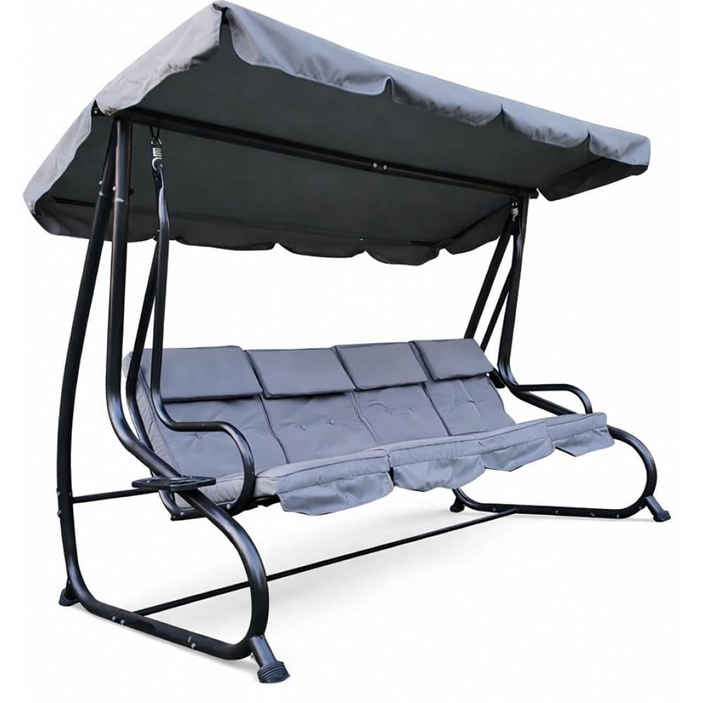 Качеля садова 4 місна розкладна Bonro B-044 Сірий (42412333)