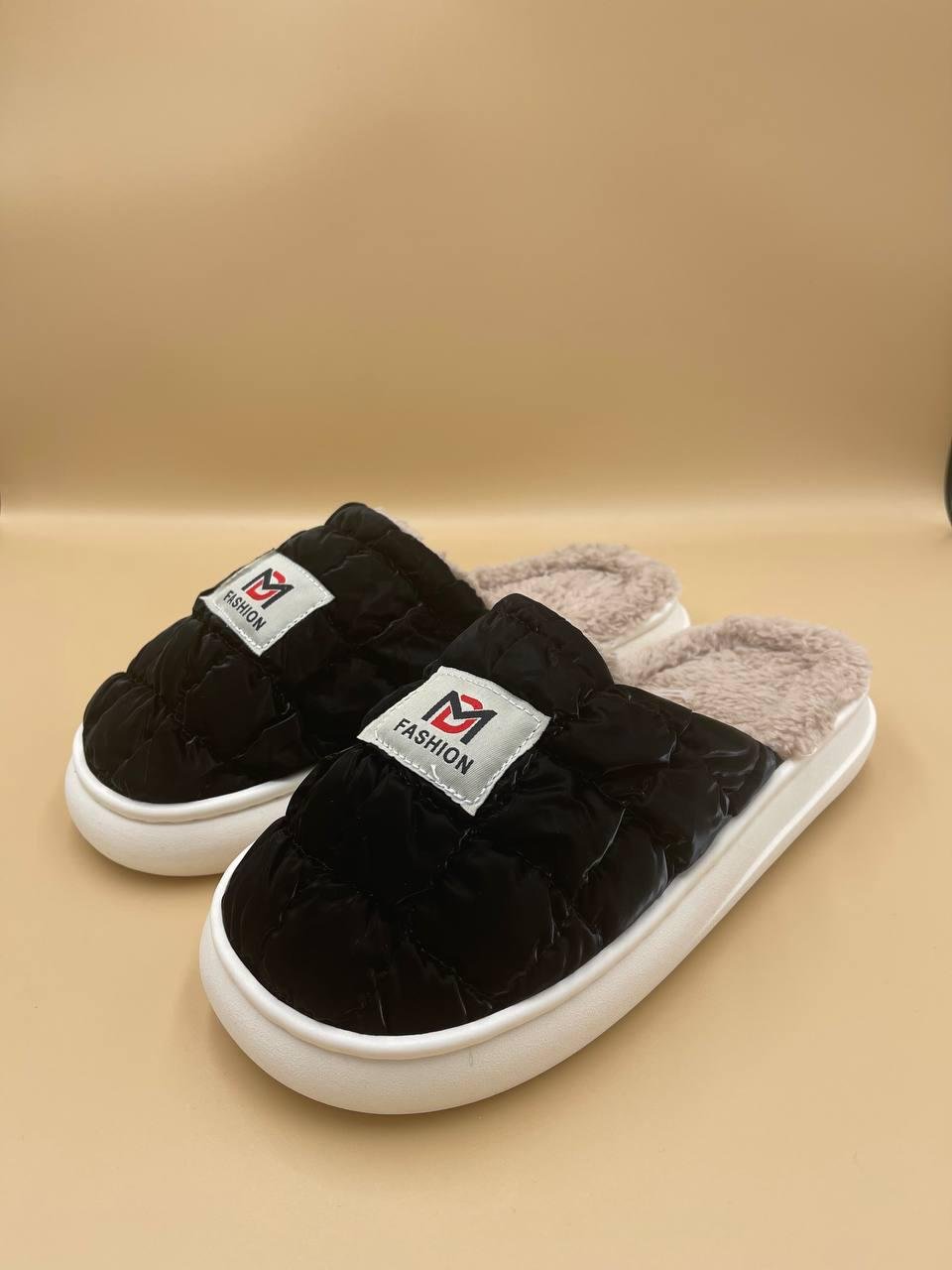 Домашние тапочки женские TvoePolo р. 36 Черный (2W-03-01-плащевка-36)