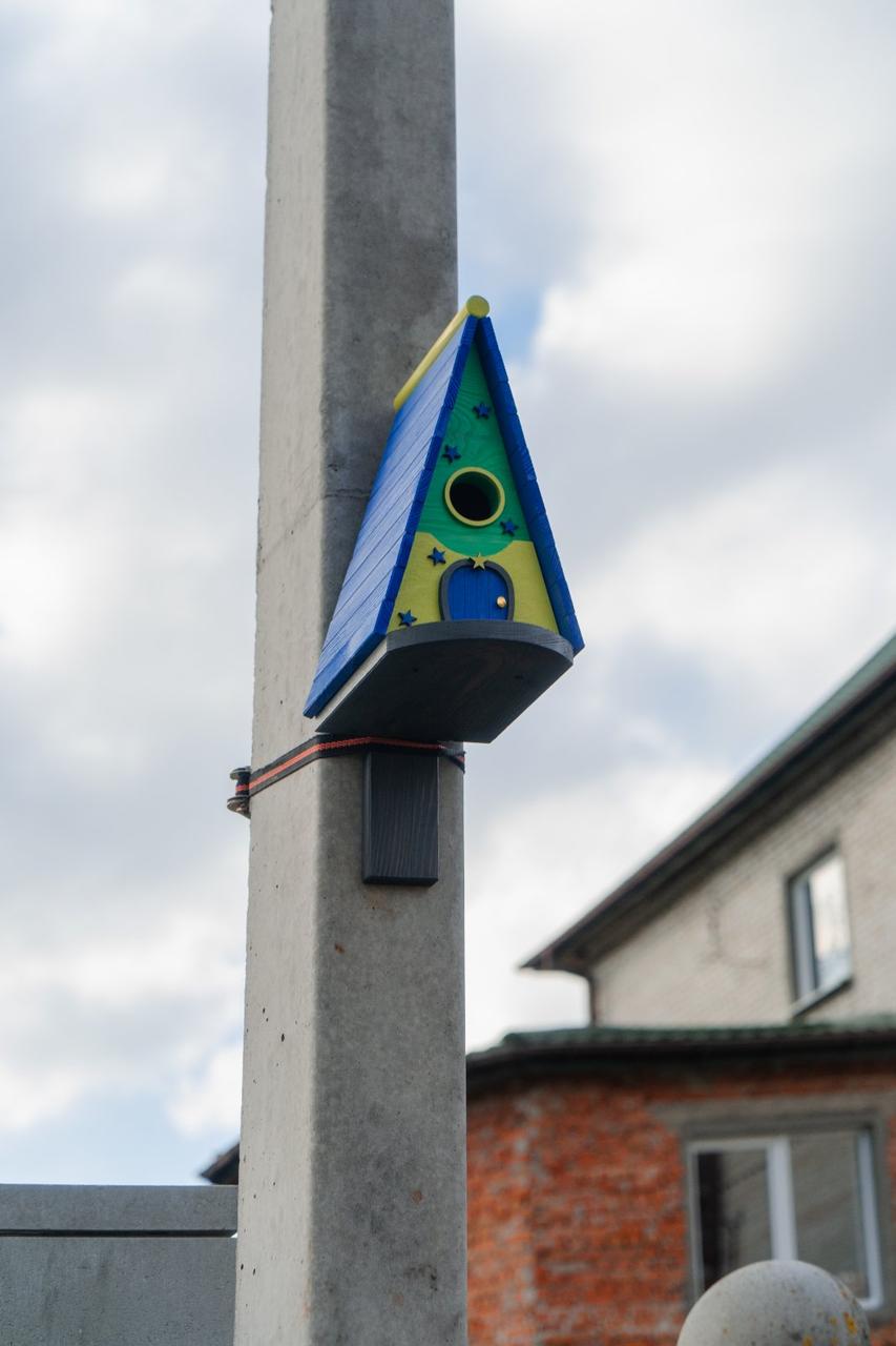 Дом для птиц Андромеда из древесины 325х290х210 мм Сапфировый - фото 4