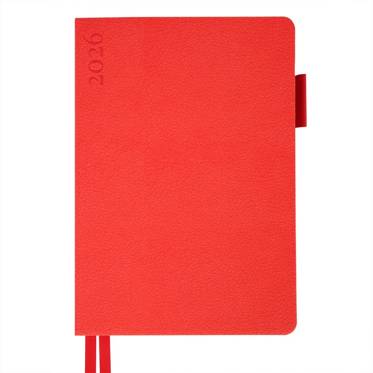 Дневник датированный 2026 Leo Planner Binario A5 368 стр. Красный (252642)