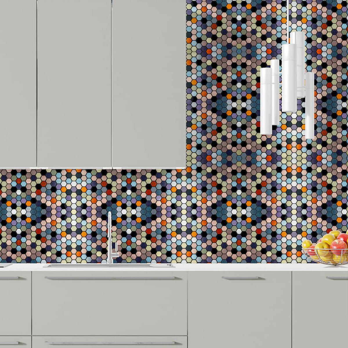 Плитка алюмінієва самоклеюча 300х300х3 мм Різнокольоровий (SW-00001935) - фото 7