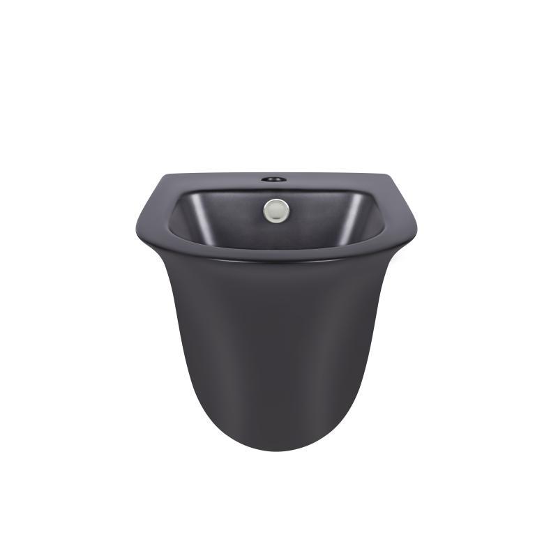 Биде подвесное Qtap Virgo 485х345х365 мм Black matt (10947361) - фото 3