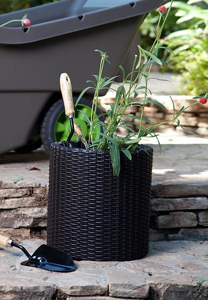 Горщик для квітів Keter Cylinder Planter Small 7 л Сірий (7290103668204) - фото 2