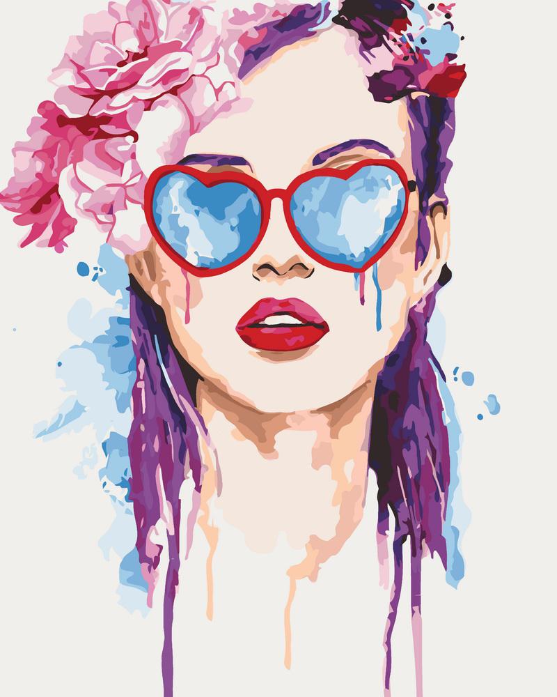 Картина по номерам Идейка "Яркая девушка" 40х50 см (KH2694)