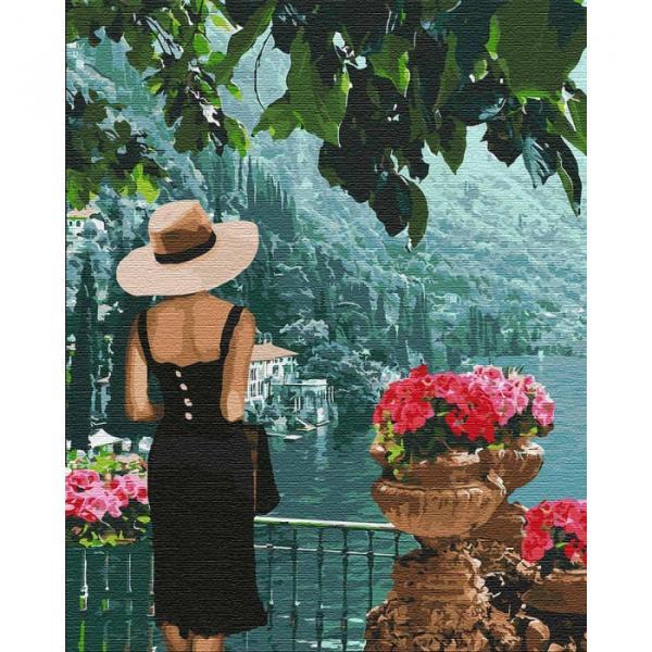 Картина за номерами Ідейка Люди Таємнича незнайомка 40х50 см у термопакеті (КНО4745-mt)