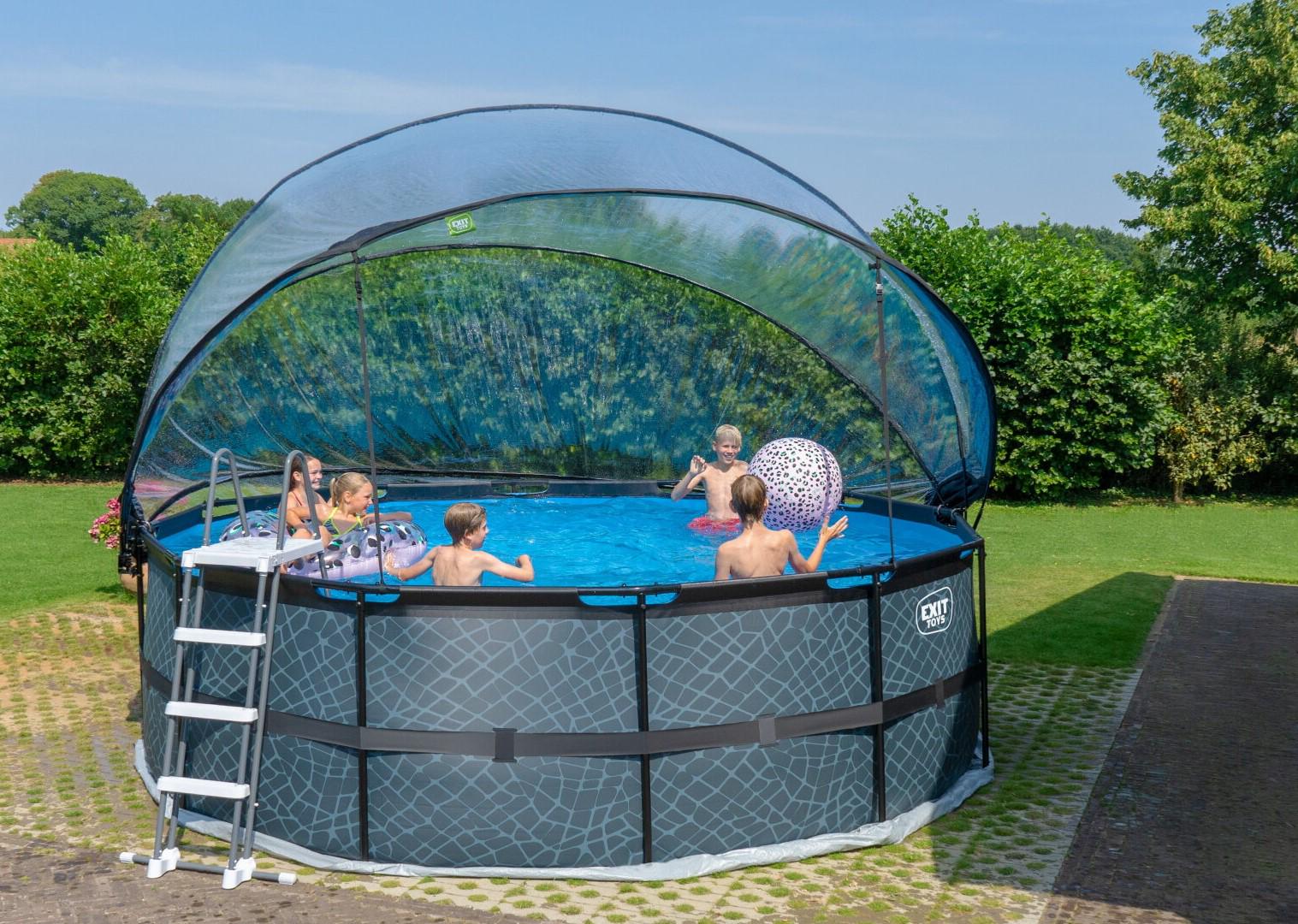 Бассейн с куполом Exit Toys 488х122 см песочный фильтр Камень (1346758810) - фото 10 Бассейн с куполом Exit Toys 488х122 см песочный фильтр Камень (1346758810) - фото 10