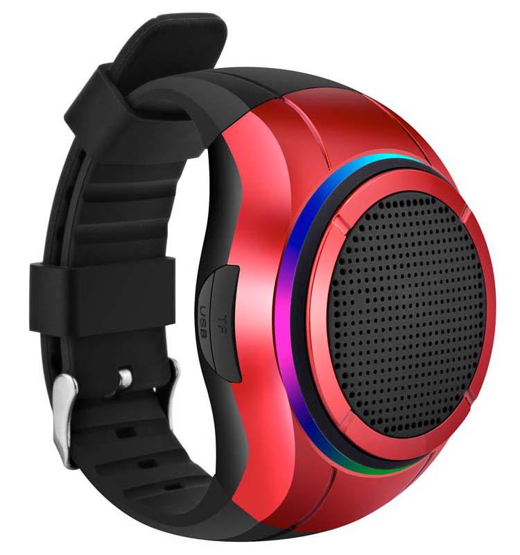 Бездротова Bluetooth колонка FREWICO X10 годинник Червоний (SUN0411)