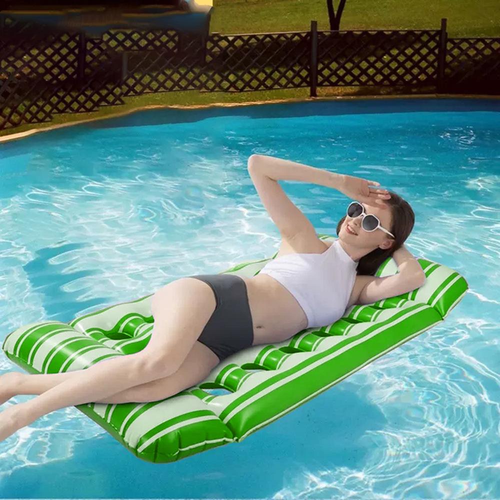 Матрас для плавания надувной 72x130 см Зеленый - фото 3