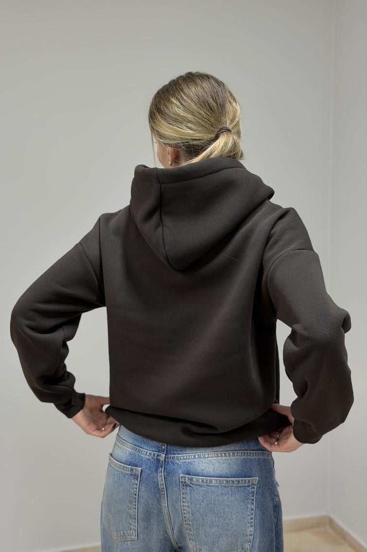 Худі жіночий М0211.4 з капюшоном M Чорний (30665236) - фото 6 Худі жіночий М0211.4 з капюшоном M Чорний (30665236) - фото 6