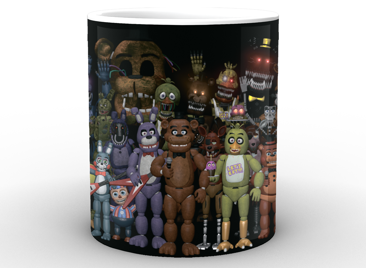 Чашка Five Nights At Freddys  Пять ночей с Фредди постер FN.02.001.600