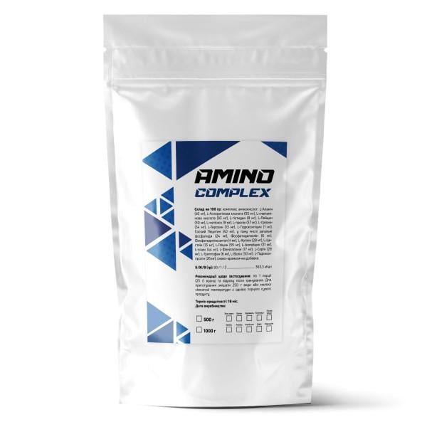 Аминокомплекс Amino Complex Без вкуса 90% белка на 40 порций 1 кг (21-125-am-bs1)