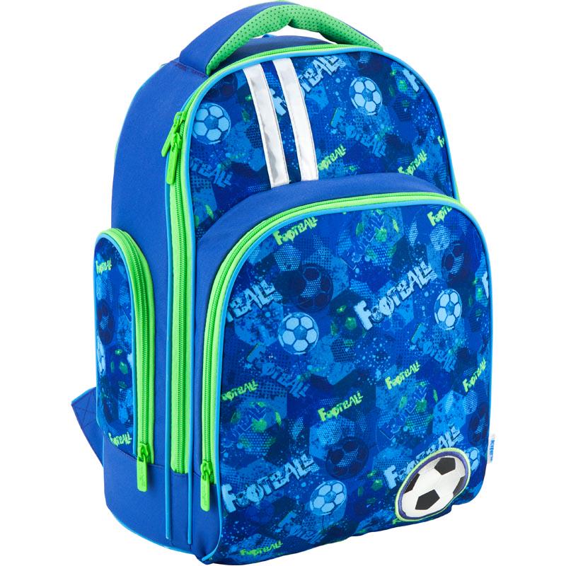 Рюкзак школьный KITE Football 38x29x16 см 17 л Синий (k18-706m-1)