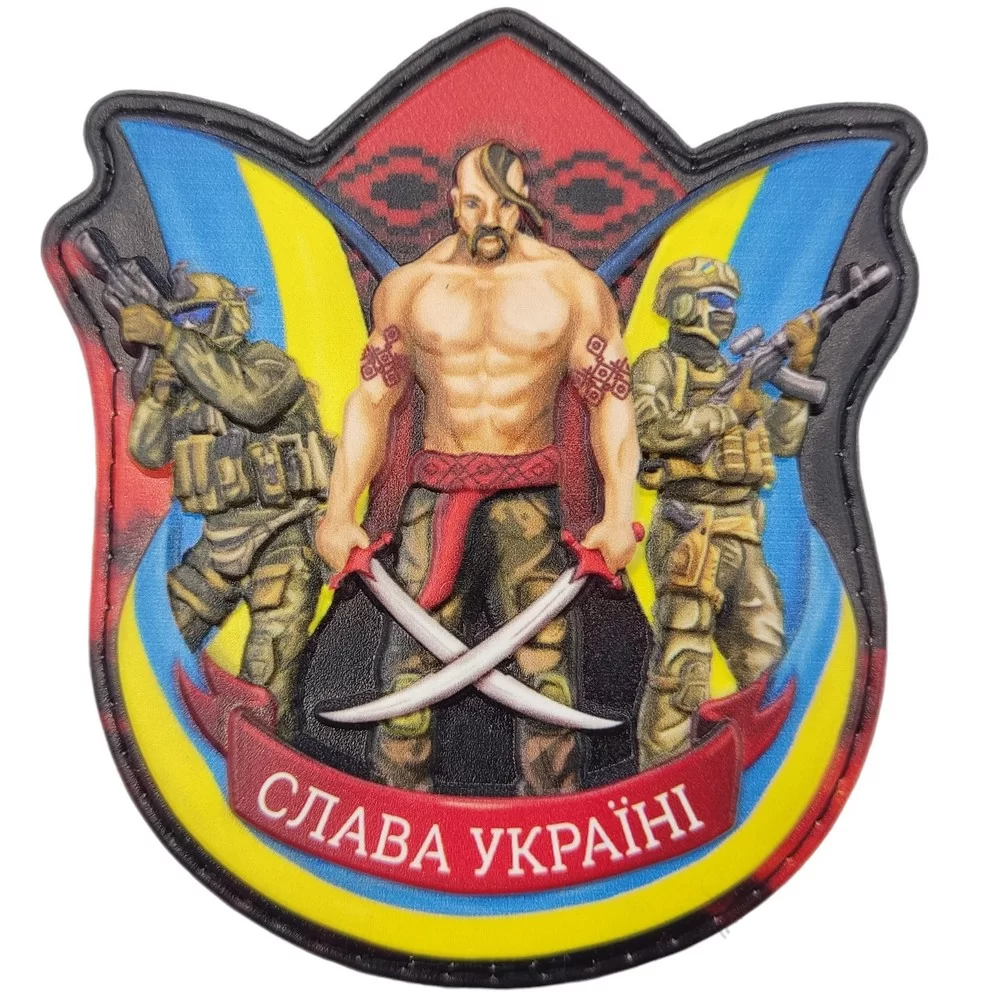 Патч об'ємний 3D Козак "Слава Україні" ПВХ на липучці (07131025) Патч об'ємний 3D Козак "Слава Україні" ПВХ на липучці (07131025)
