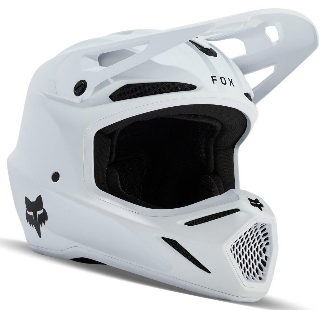 Мотошлем Fox V3 Helmet 2XL Matte White (51403)