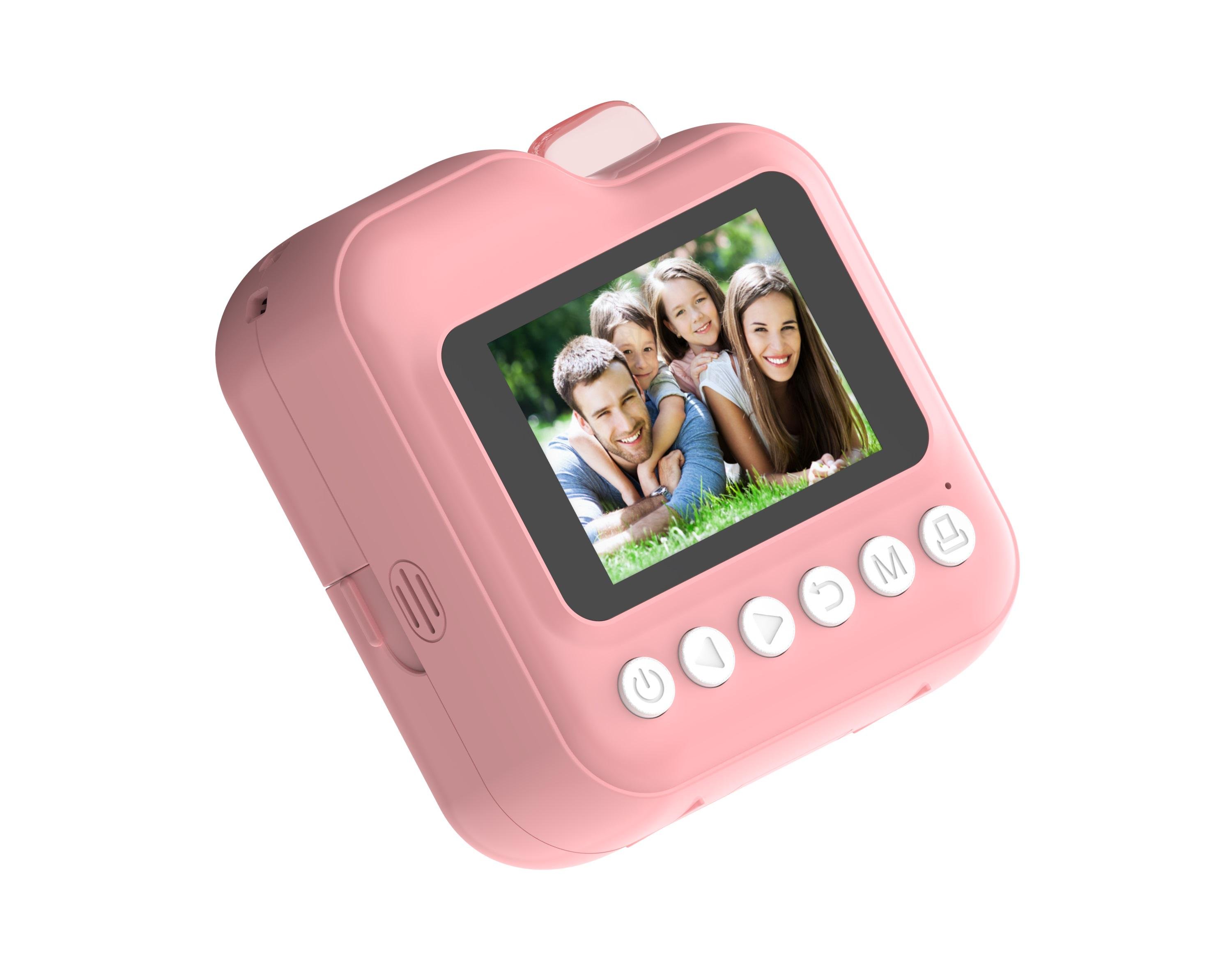 Фотоаппарат цифровой детский Fun Print FullHD для снимков и записи видео с играми и MP3-плеером Розовый - фото 5