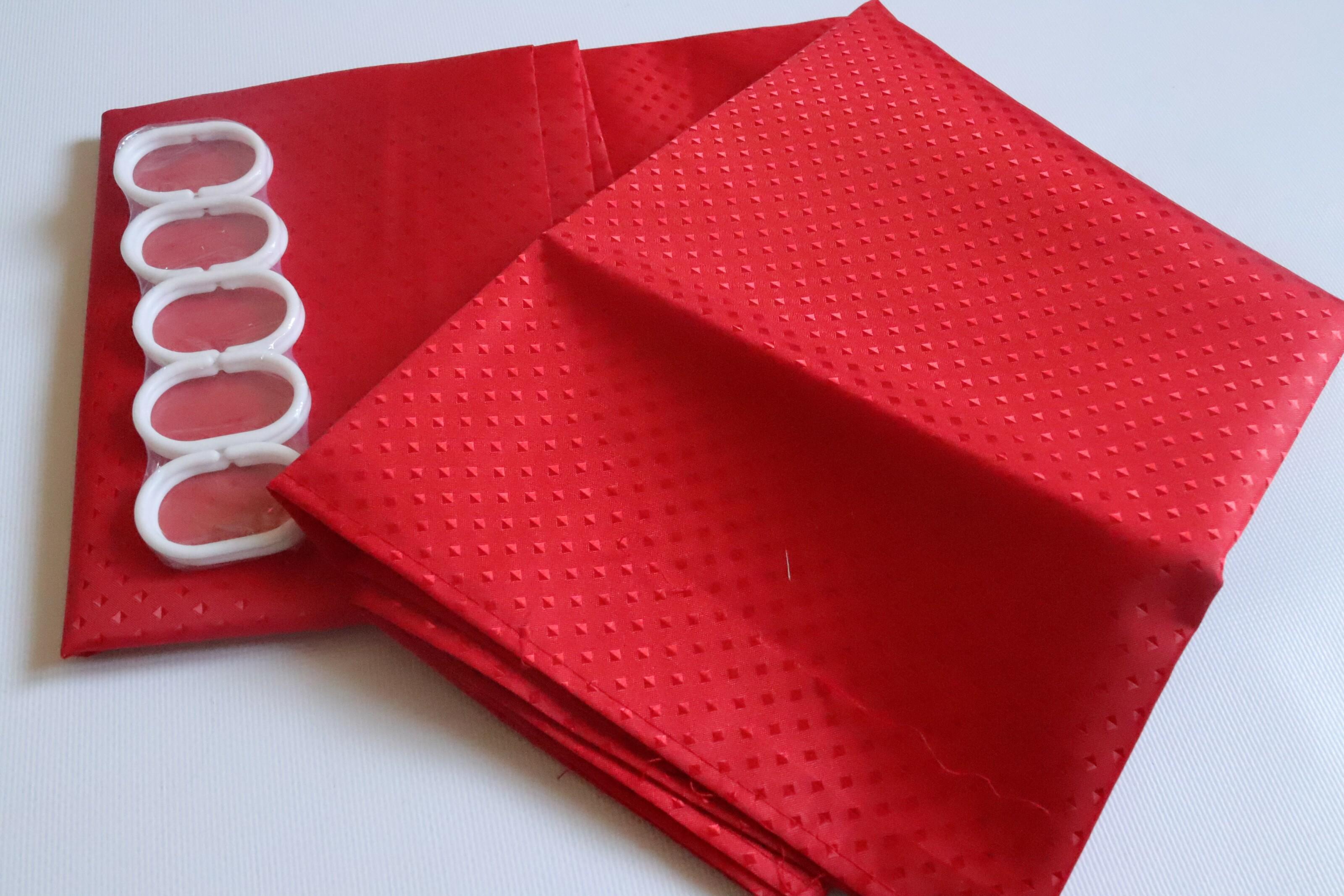 Шторка для ванной однотонная 180x180 см Красный (5214/red) - фото 2