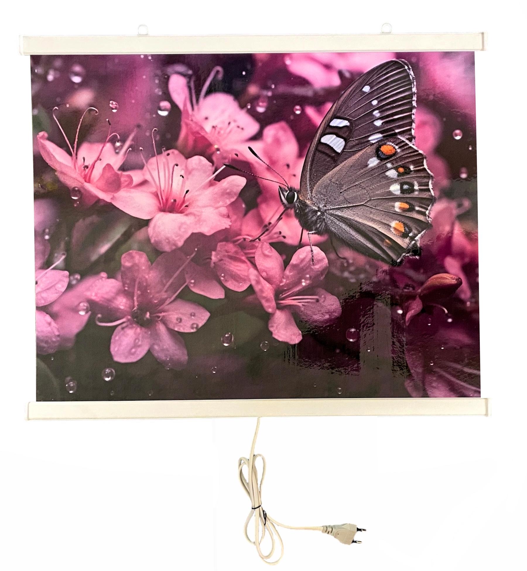 Інфрачервоний обігрівач настінний картина з підігрівом Метелик 63х52 см (29547121)