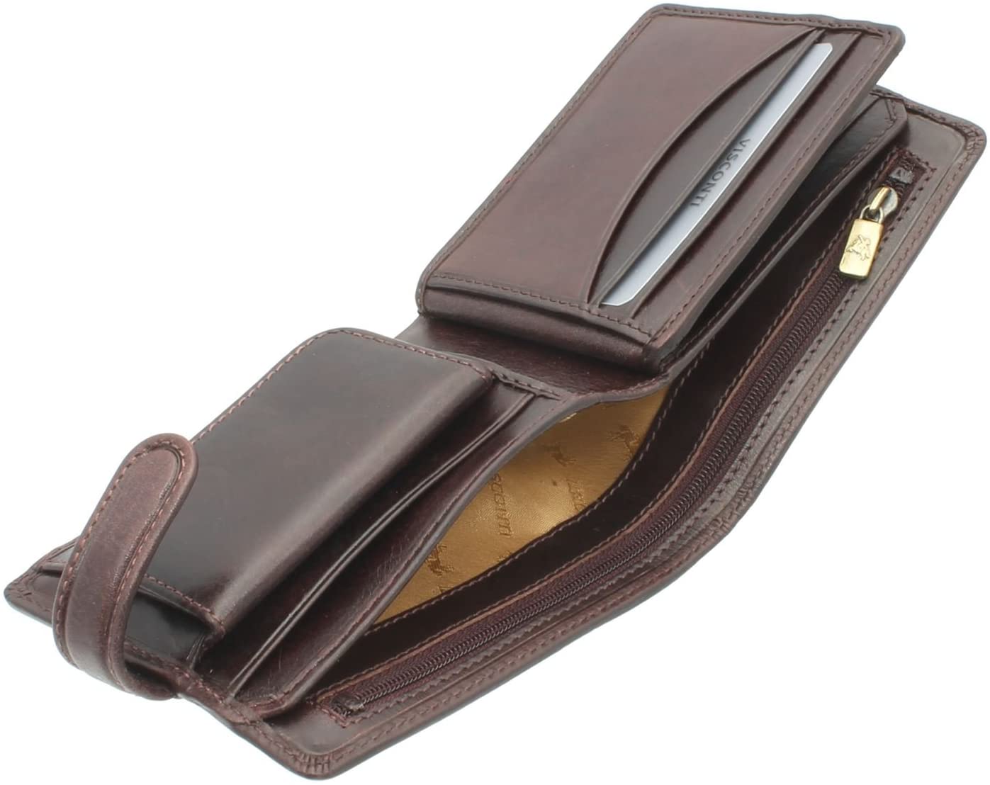 Кошелек мужской Visconti TSC42 Arezzo c RFID Brown кожаный - фото 2