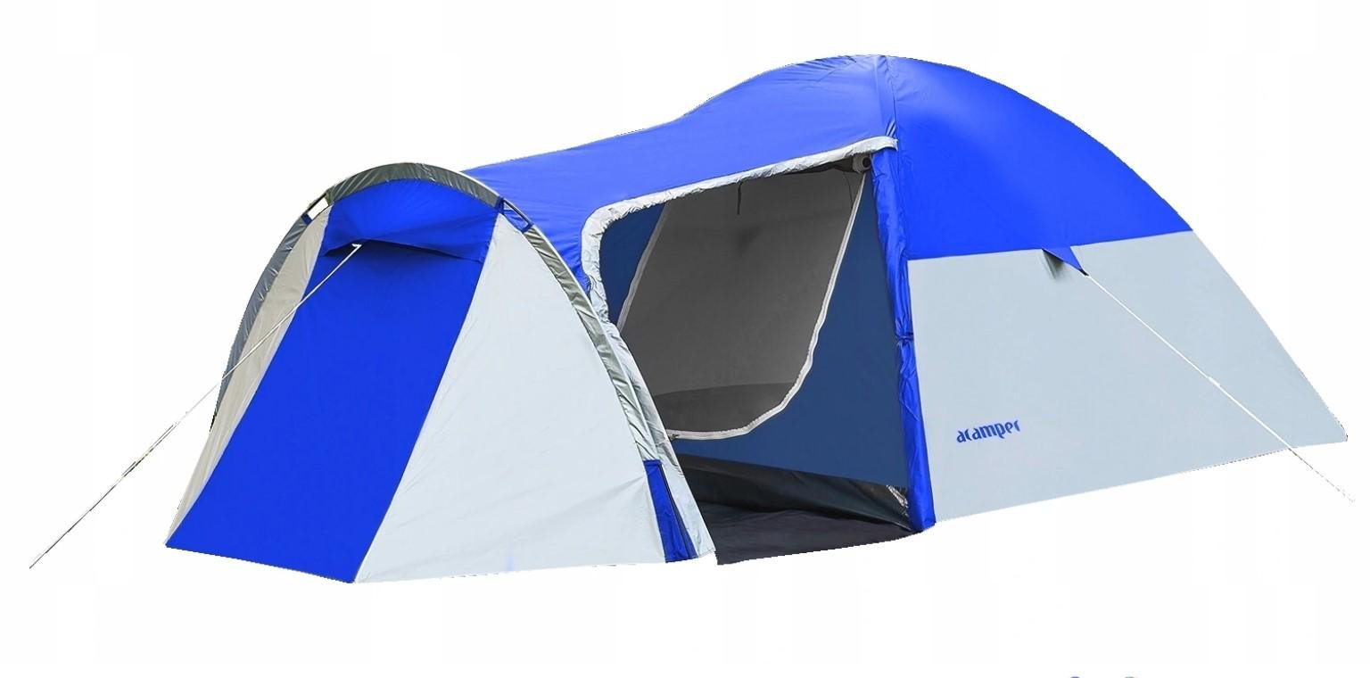 Намет туристична Presto Monsun 4 Pro клеєні шви Синій/Срібний