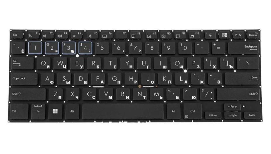 Клавиатура для ноутбука Asus B5402 series rus без фрейма Black (170006)