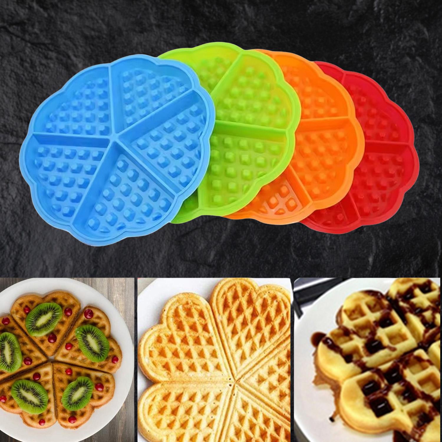 Форма для выпечки вафель Сердце 18х18х1,5 см Розовый (18114540) - фото 12