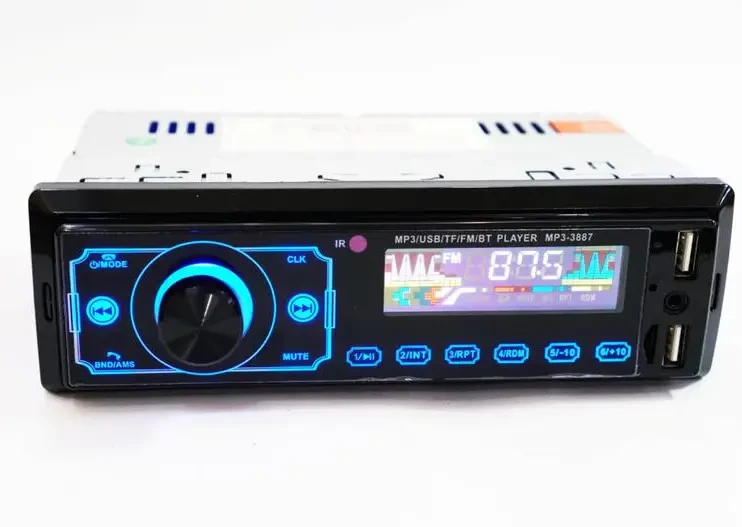 Автомагнітола 1DIN MP3-3887 ISO із сенсорним екраном та пультом в авто (3360) - фото 2