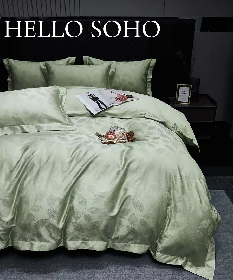 Комплект постельного белья Soho Евро Boutique 200x230 см Leaves Olive (UG-A130101) - фото 2