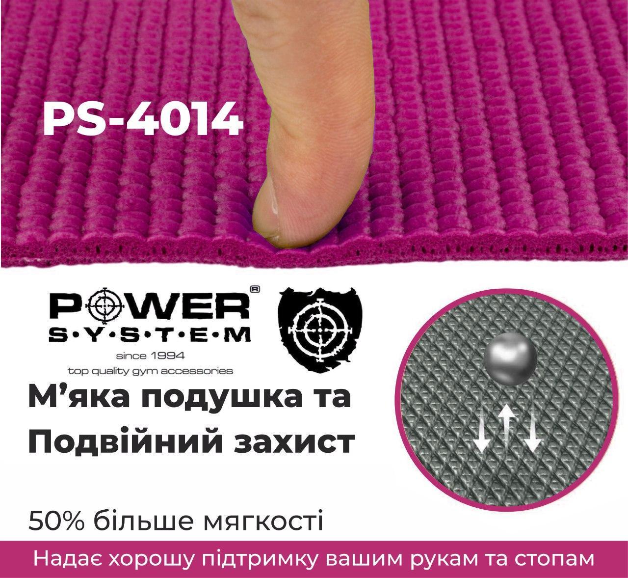 Коврик для йоги и фитнеса Power System  PS-4014 Fitness-Yoga Mat Pink - фото 4