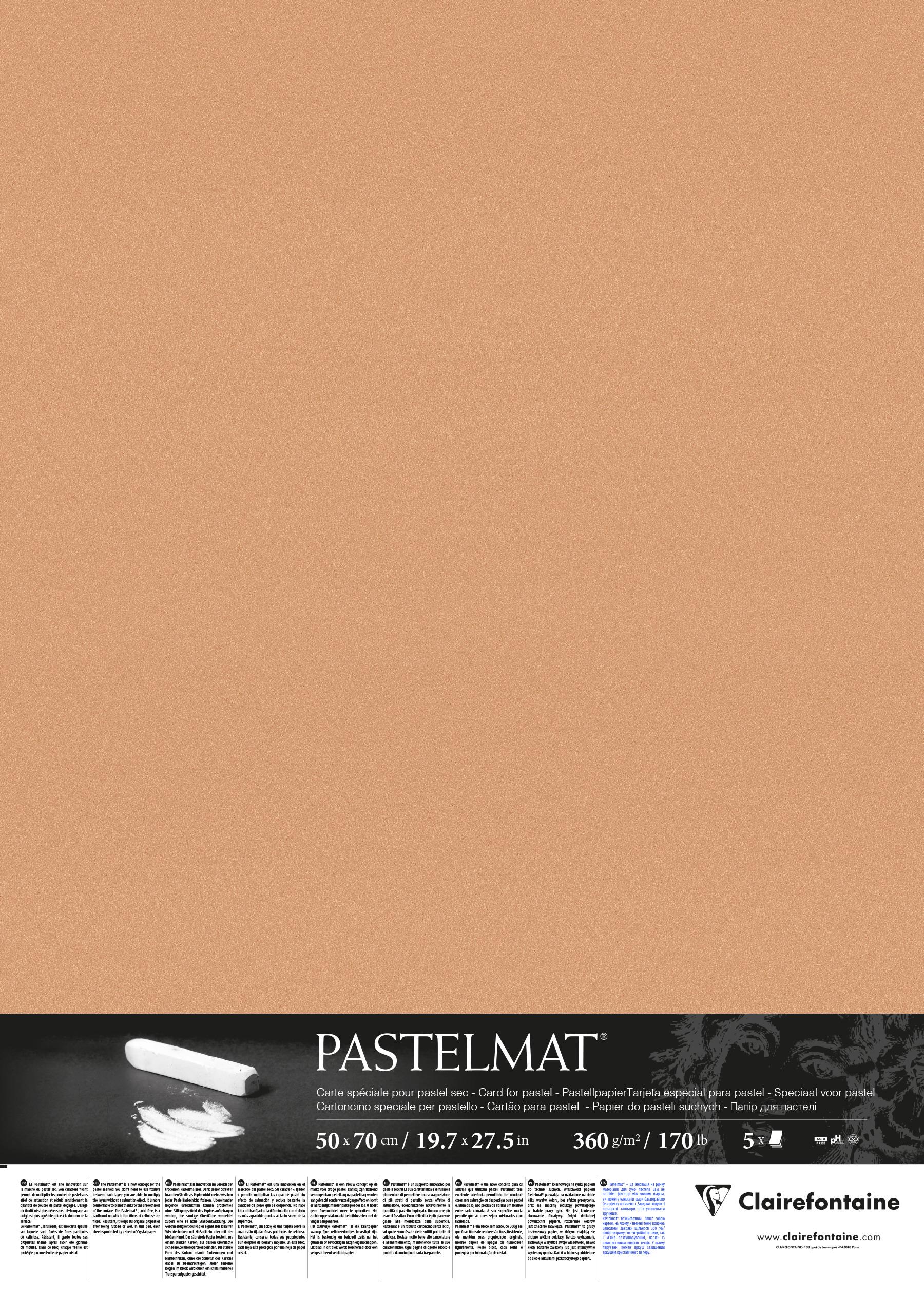 Аркуш Clairefontaine Pastelmat 50х70 см Sienna (96012)