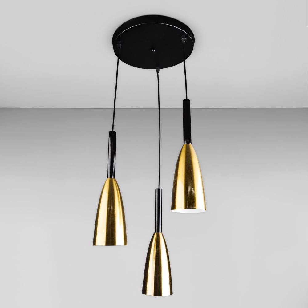 Люстра подвесная лофт Light House DL-18767/3 Черный/Бронзовый