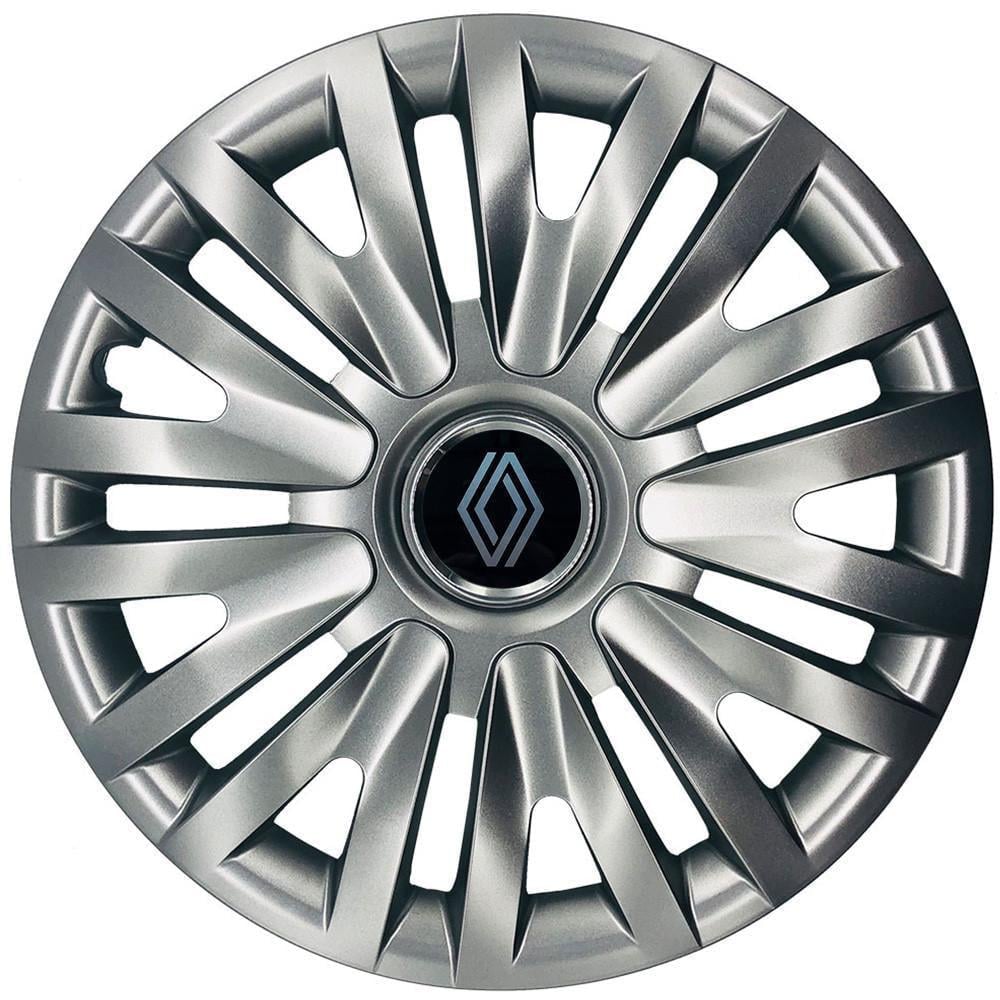 Ковпаки SJS R16 з логотипом Renault NEW 412 4 шт. Сріблястий (2789081103)