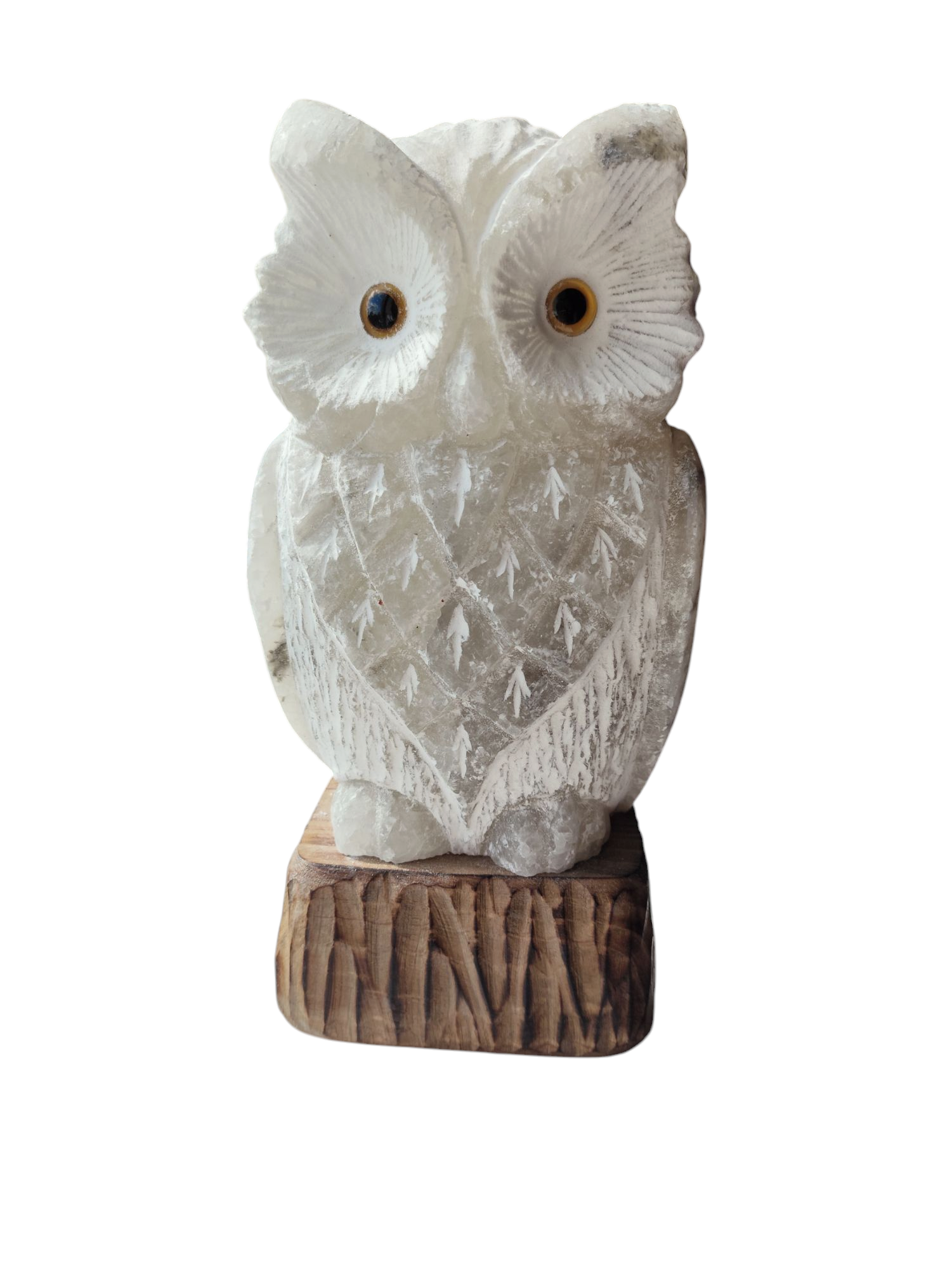 Соляная лампа Филин из артемовской белой соли (26132417)